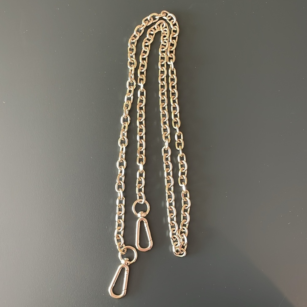 Platinum colored purse chain - 44”